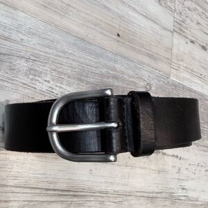 Hollister Black Belt with Silver Buckle